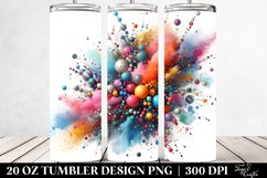 Colorful Watercolor Particles Glittery | 20 oz Tumbler Product Image 2