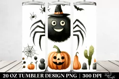 Simple Funny Halloween Clipart, Spider 20 Oz Tumbler Product Image 2