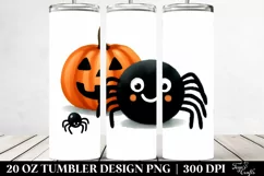 Simple Funny Halloween Clipart, Spider 20 Oz Tumbler Product Image 2