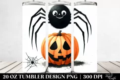 Simple Funny Halloween Clipart, Spider 20 Oz Tumbler Product Image 2