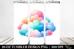 Colorful Pastel Cloud Clipart 20 Oz Tumbler Product Image 2