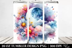 Vibrant Whimsical Moon Clipart 20 Oz Tumbler Product Image 2