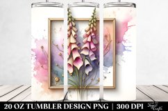 Abstract Pastel Foxglove Tumbler Product Image 2