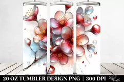 20 Oz Tumbler Sublimation | Cherry Blossom Watercolor Product Image 2