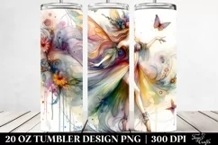 Watercolor Vibrant Fairy Dancing Dressed | 20 oz Tumbler Product Image 2