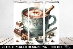 Warm Cocoa Mug Clipart, Transparent 20 Oz Tumbler Product Image 2