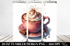 Warm Cocoa Mug Clipart, Transparent 20 Oz Tumbler Product Image 2