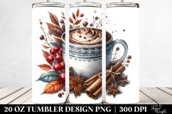 Warm Cocoa Mug Clipart, Transparent 20 Oz Tumbler Product Image 2