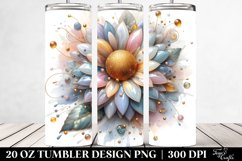 Abstract Sunflower with Golden Insertions, Transparent 20 Product Image 2