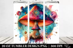 Magical Celestial Mushroom Clipart 20 Oz Tumbler Product Image 2