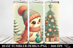 Cute Winter Peacock with Tree Clipart 20 Oz Tumbler Product Image 2