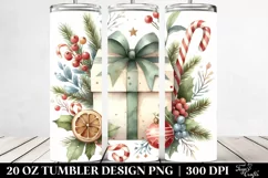 Christmas Gift Clipart, Simple and Whimsical 20 Oz Tumbler Product Image 2