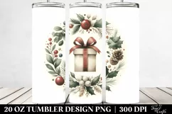 Christmas Gift Clipart, Simple and Whimsical 20 Oz Tumbler Product Image 2