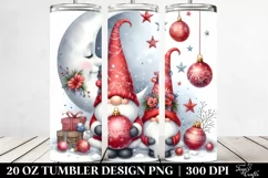 Whimsical Gnomes Under the Moon Clipart 20 Oz Tumbler Product Image 2