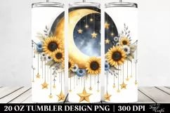 Washed Watercolor Moon | 20 oz Tumbler Product Image 2