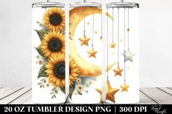 Washed Watercolor Moon | 20 oz Tumbler Product Image 2