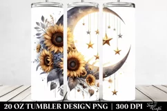 Washed Watercolor Moon | 20 oz Tumbler Product Image 2