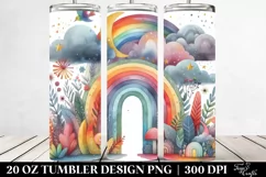 Colorful Rainbow Clouds | 20 Oz Tumbler Product Image 2