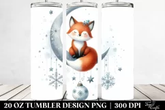 Whimsical Fox on Moon Clipart 20 Oz Tumbler Product Image 2