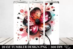 20 Oz Tumbler Sublimation | Cherry Blossom Watercolor Product Image 2