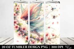 20 Oz Tumbler Sublimation | Fairy Tumbling in Spring Wind Product Image 2