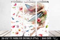Watercolor Pastel Fairy Tumbling Spring Petal 20 oz Tumbler Product Image 2