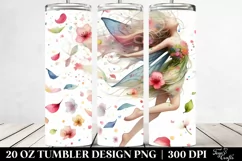 20 Oz Tumbler Sublimation | Fairy Tumbling in Spring Wind Product Image 2