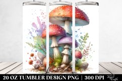 Detailed Pastel Mushroom | 20 oz Tumbler Product Image 2