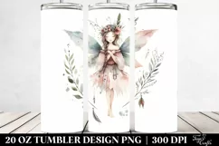 Watercolor Washed Boho Fairy | 20 oz Tumbler Product Image 2