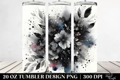 Colorful Black Watercolor Background | 20 Oz Tumbler Product Image 2
