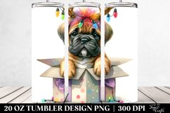 Bullmastiff with Reindeer Horns, PNG Product Image 2