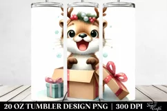 Otter with Reindeer Horns, PNG Product Image 2