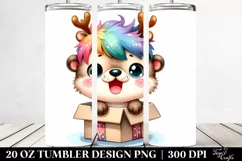 Otter with Reindeer Horns, PNG Product Image 2