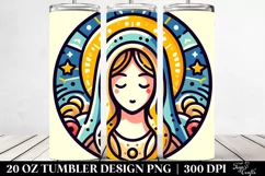 Virgin Mary Holidays Clipart, High-Res 20 Oz Tumbler Product Image 2