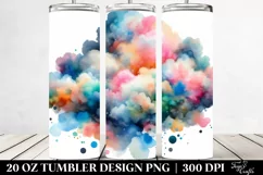 Colorful Watercolor Cloud | 20 Oz Tumbler Product Image 2
