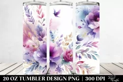 Colorful Purple Watercolor Background | 20 oz Tumbler Product Image 2