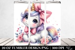 20 Oz Tumbler Sublimation | Baby Unicorn in Style Product Image 2
