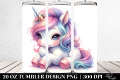 20 Oz Tumbler Sublimation | Baby Unicorn in Style Product Image 2