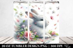 Tumbling Rabbit with Spring Petals in the Wind | 20 Oz Product Image 2