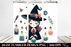 Retro Watercolor Witch with Potion 20 Oz Tumbler Product Image 2