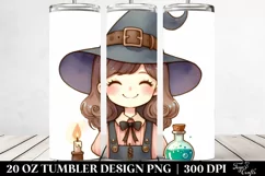 Retro Watercolor Witch with Potion 20 Oz Tumbler Product Image 2