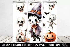Retro Haloween Image with ZOMBIE | 20 oz Tumbler Product Image 2
