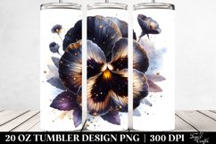 Shiny Pansy Made of Shiny Material | 20 Oz Tumbler Product Image 2