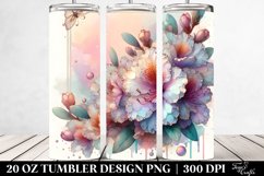 Abstract Rhododendron,Shiny Retro Frame | 20 oz Tumbler Product Image 2