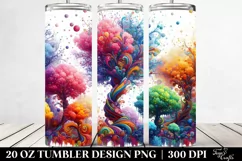 Colorful Whimsical Vibrant Trees | 20 Oz Tumbler Product Image 2