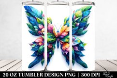 Colorful Abstract Butterfly. 20 Oz Tumbler Design Product Image 2