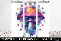Magical Celestial Mushroom Clipart 20 Oz Tumbler Product Image 2
