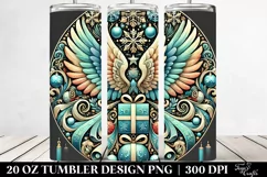 Gift with Wings Design, Transparent 20 Oz Tumbler Product Image 2