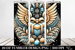 Colorful Winter Gift Clipart, High-Res 20 Oz Tumbler Product Image 2