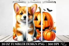 Adorable Pembroke Welsh Corgi Halloween Clipart PNG Product Image 2